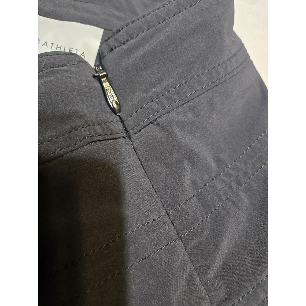 Athleta Whatever Skort Skirt Size 8 Black Athletic Workout Drawstring Pocket Zip - Picture 7 of 11